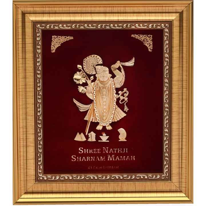 24k gold leaf shreenathji gifteble frame