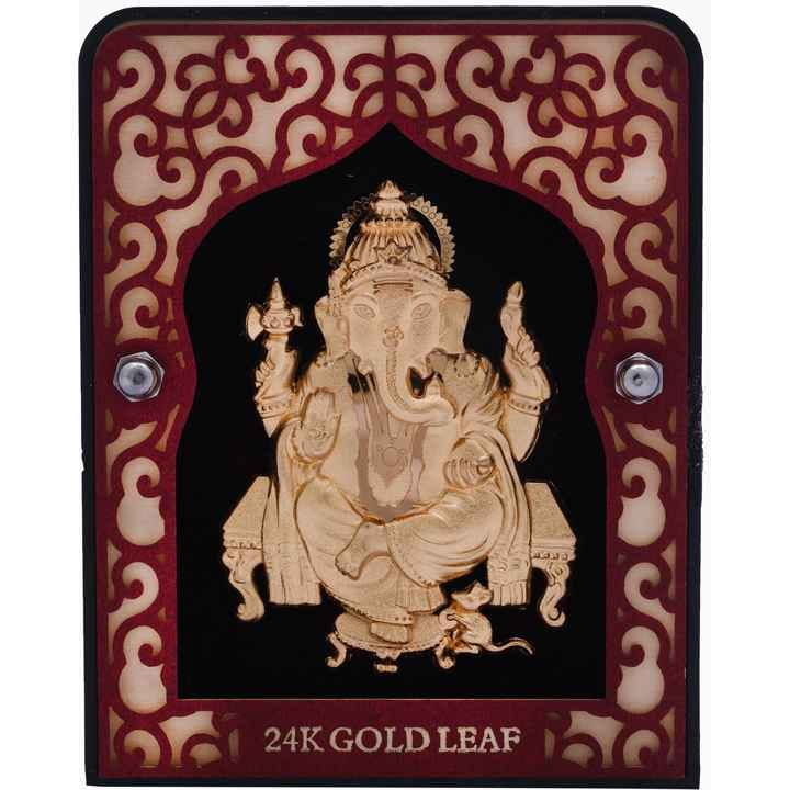 24k gold leaf ganeshji frame