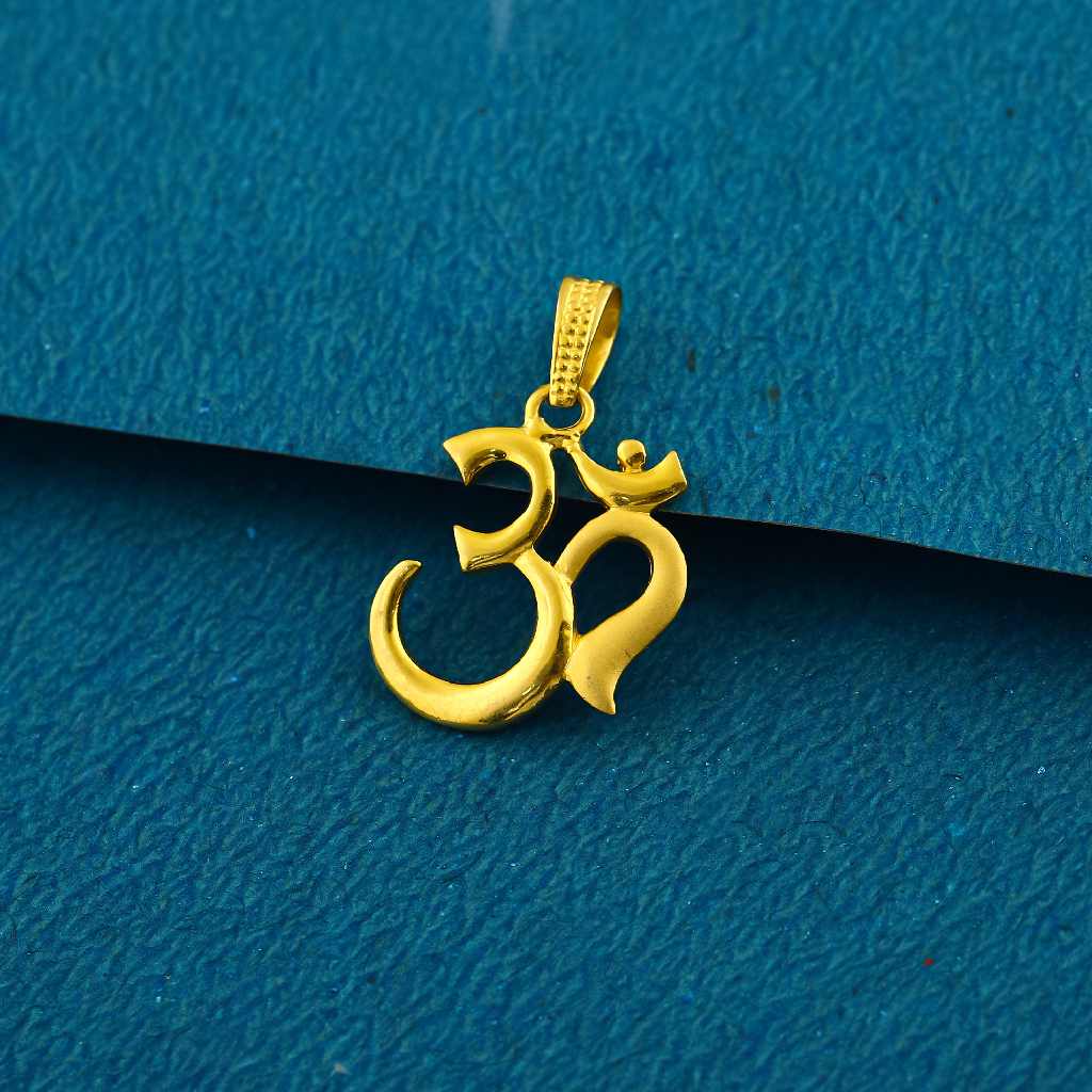 22k gold exclusive gold om pendent