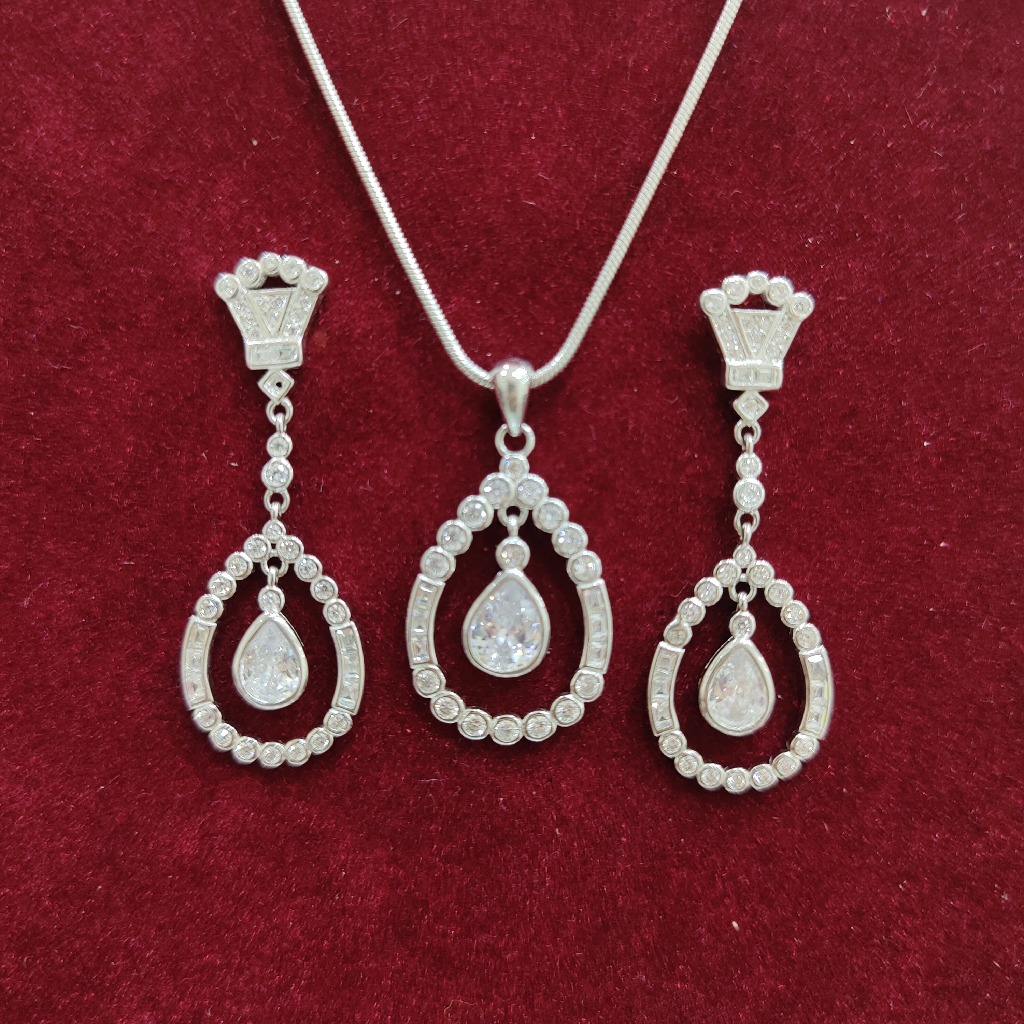 925 silver chain pendant set