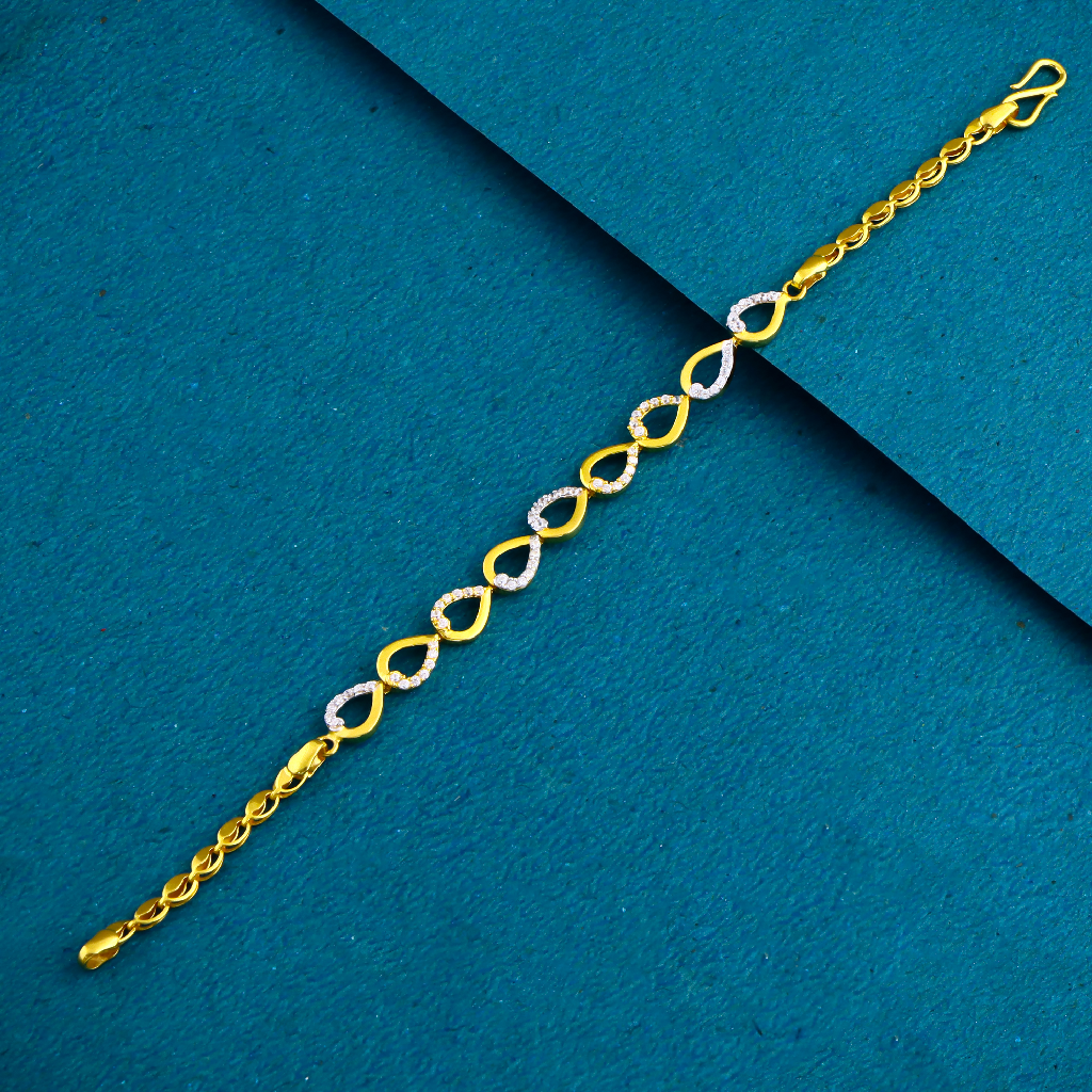 22K 916 Gold Fancy Ovel Shape Ledies Bracelet