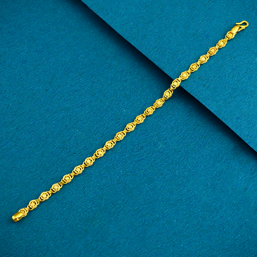916 22K Gold Plain Fancy Ledies Bracelet