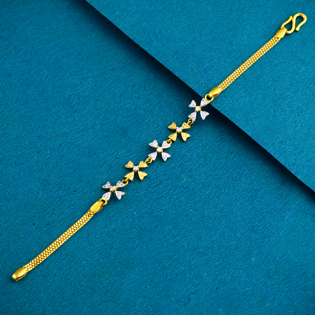 916 Yellow Gold Fancy Ledies Bracelet