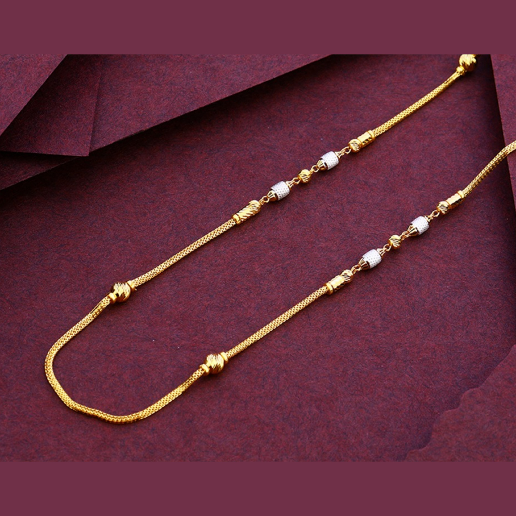 22k gold fancy rhodium chain