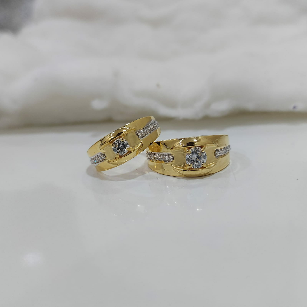 22k gold diamond couple ring