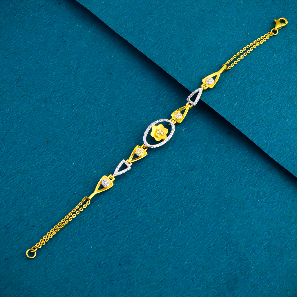 22K Gold Exclusive Flower Design Bracelet