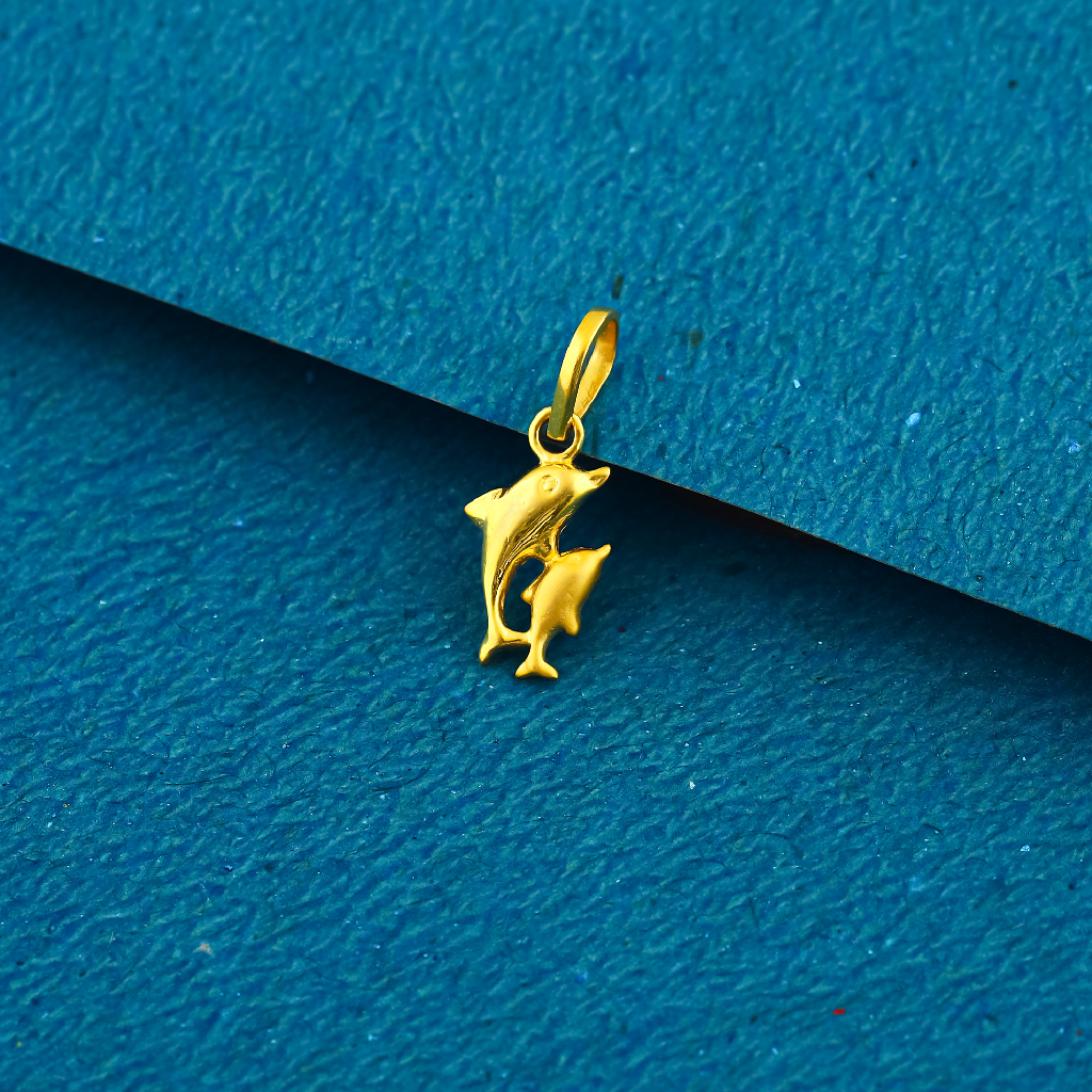 22K Gold Pendant  Fish Design