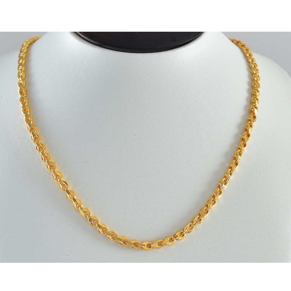 22LT Gold Fancy Gents Chain