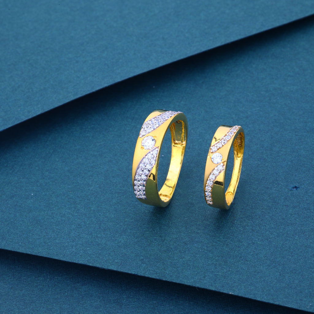 22K916 Gold Couple Diamond fancy ring