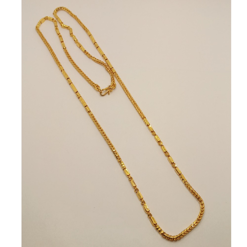 916 gold floral chain chg244