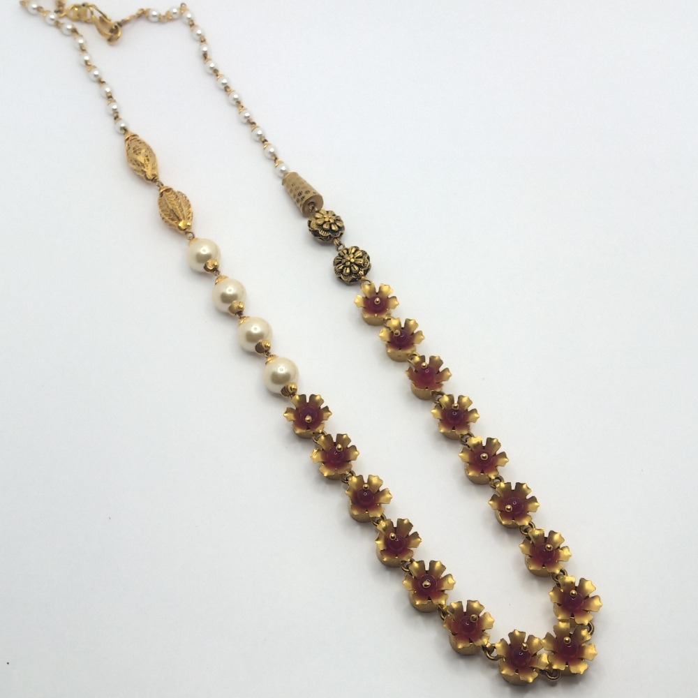 22k gold antique flower design mala