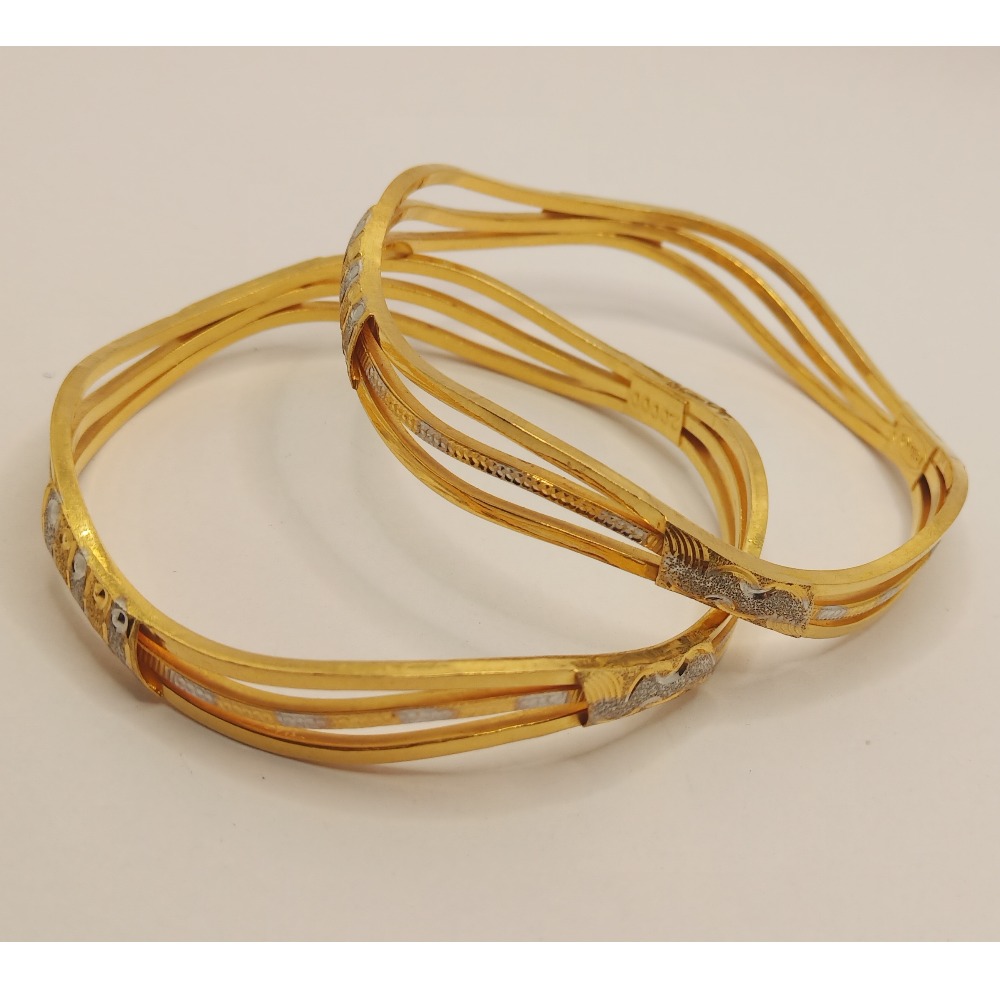 916 gold zigzag design copper kadli