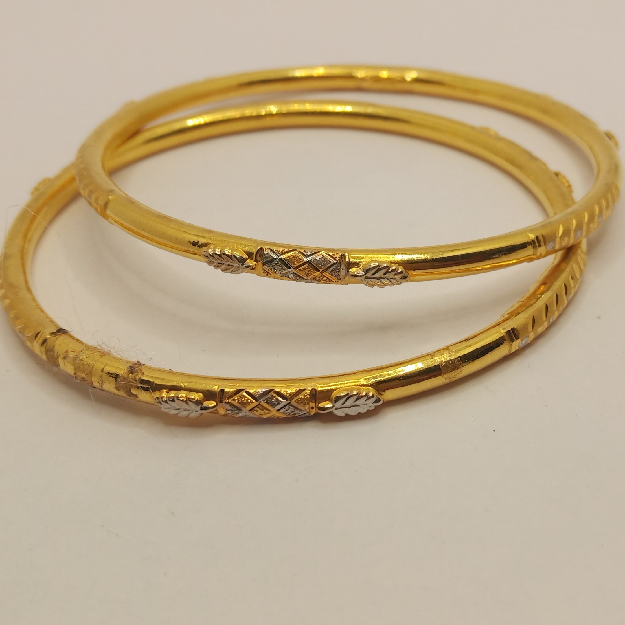 22K Gold Leaf Design Kadli Bangle