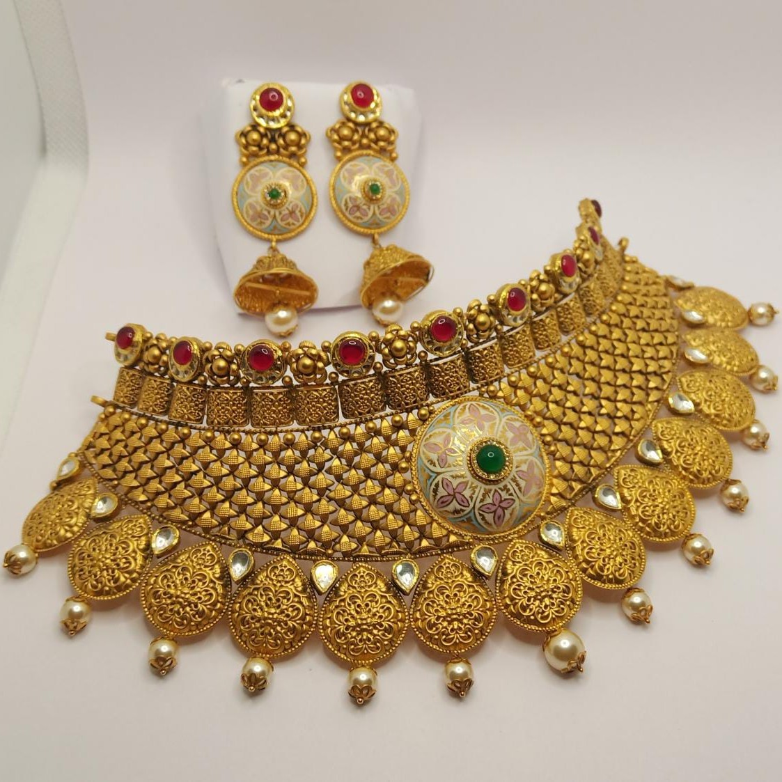 916 Gold Bridal Necklace Set