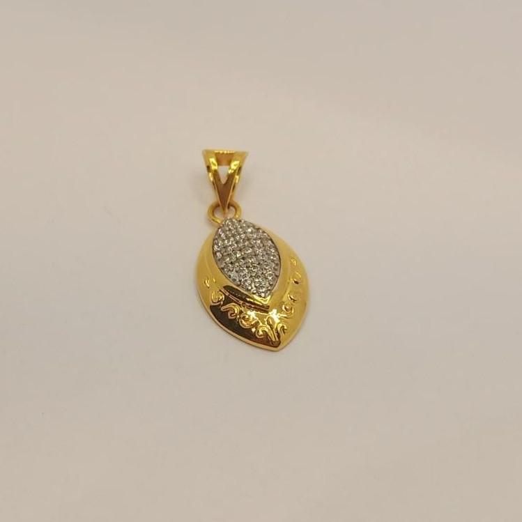 22k gold cz diamond pendant