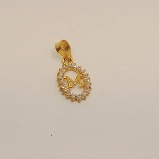 22k gold Name letter "M"pendant