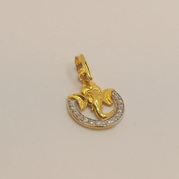 22k gold ganpati pendant