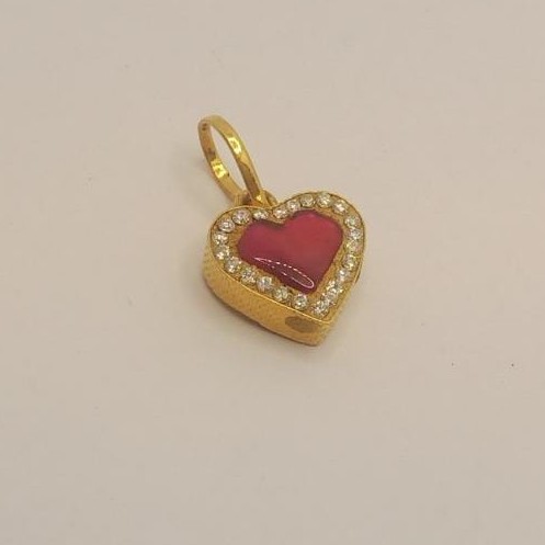 22k gold solitare diamond pendant