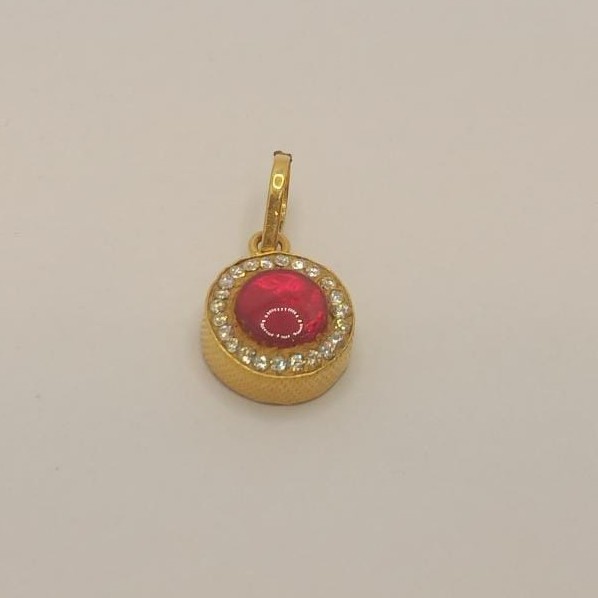 22k gold solitare diamond pendant