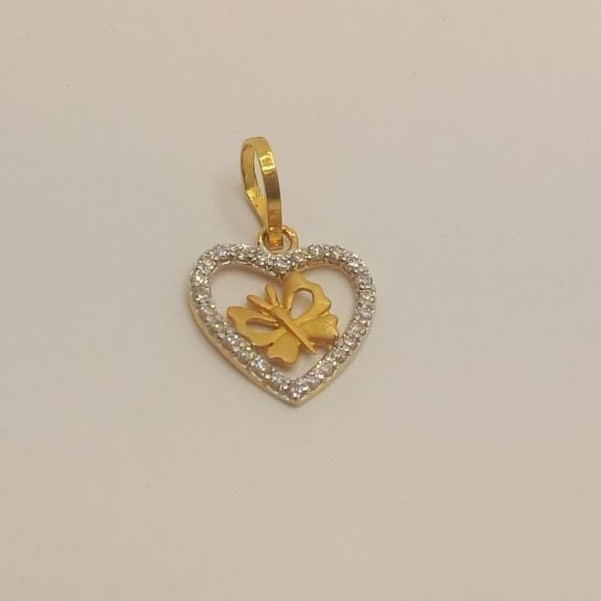 22k gold heart pendant