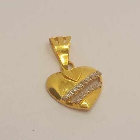 22k gold heart pendant