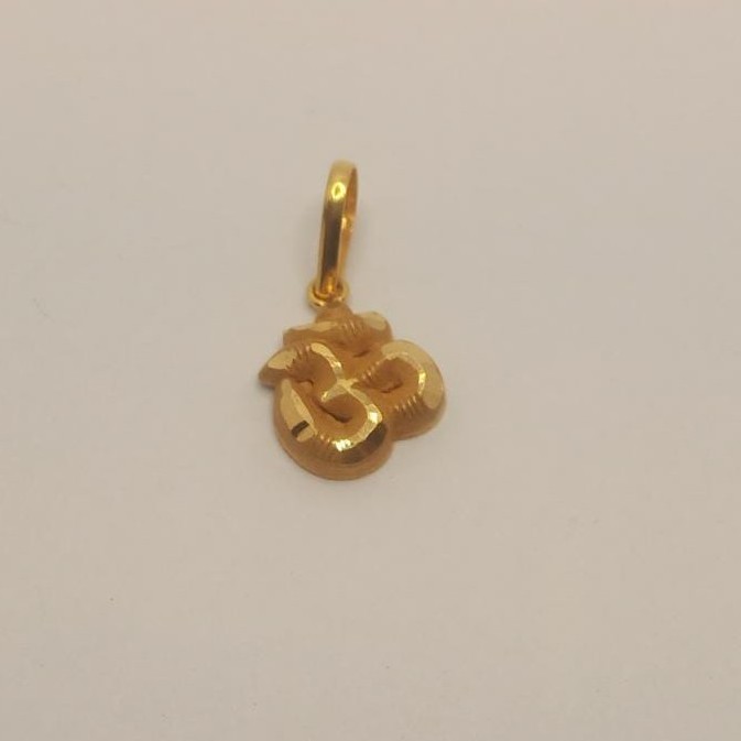 22k gold ohm pendant