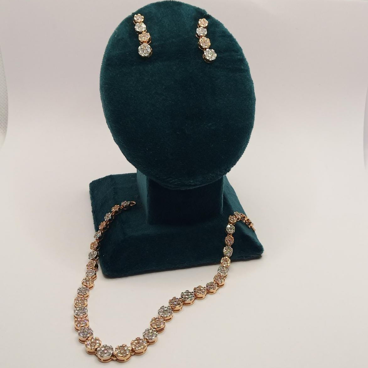 18K Rose Gold Designer Necklace Set