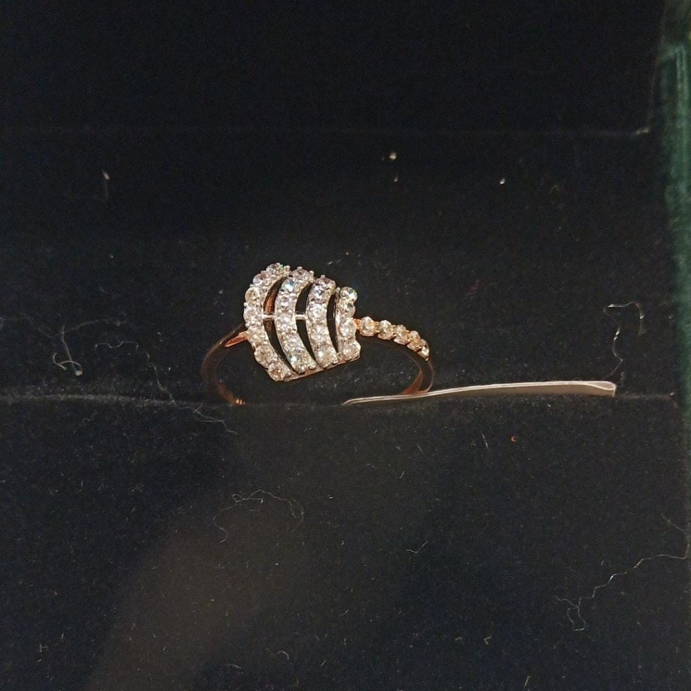 18kt gold cz diamond ring