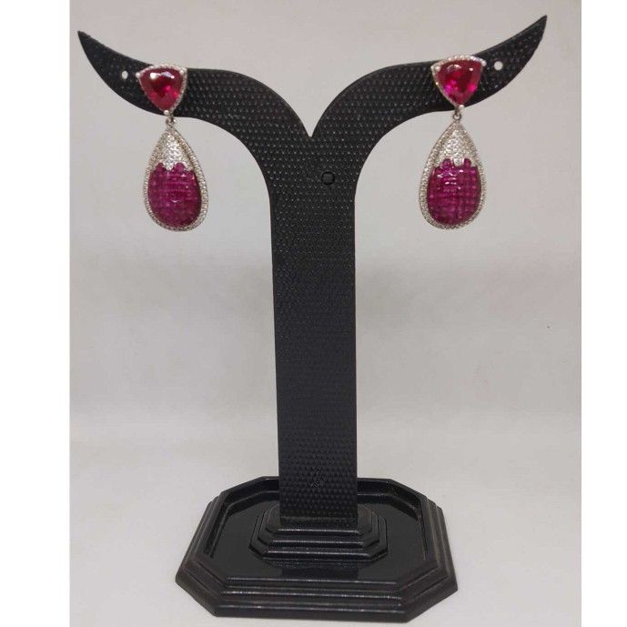 92.5 STERLING SILVER FANCY STON EARRING