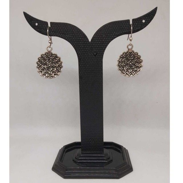 92.5 STERLING SILVER OXIDES EARRING
