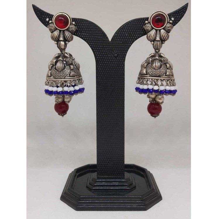 92.5 STERLING SILVER OXIDES EARRING