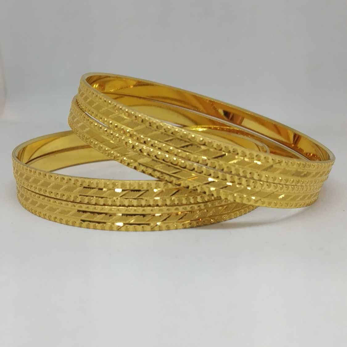 22 KT Gold CNC Cutting Designed Bangle