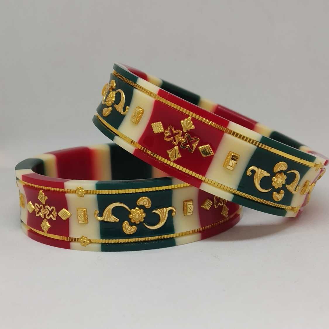 22 kt gold malti colour designed ras patla