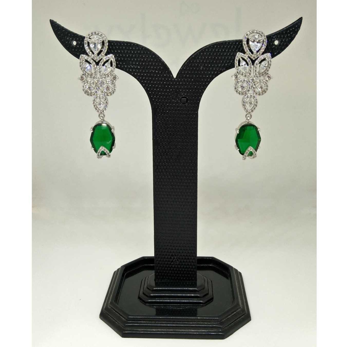 1 gram green stone party wear designed earring