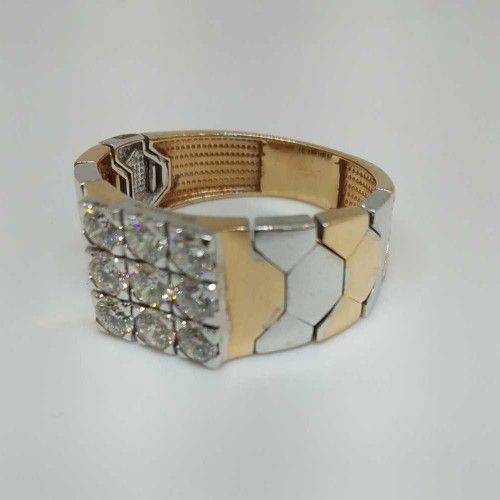 Real diamond rose gold Casual Gents ring