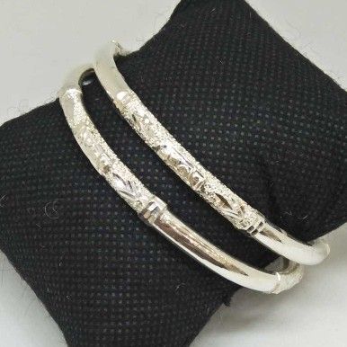 925 Sterling Silver Plan Designed Bangle