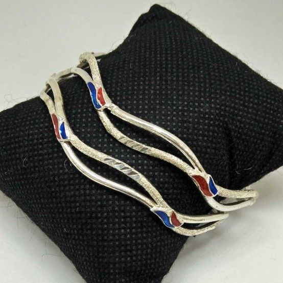 925 sterling silver fancy bangle