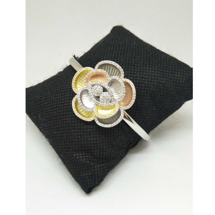 925 Sterling Silver DESIGNER FLOWER LADIES BRACELET