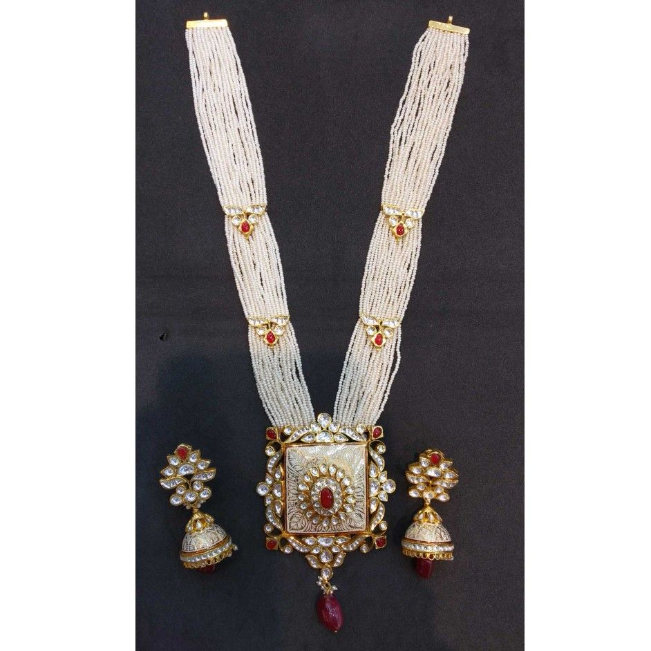 22 kt gold jodhpuri antique set