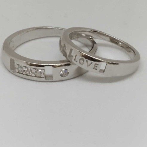 925 Sterling Silver Couple Rings
