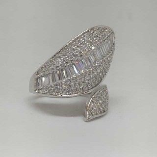 925 Sterling Silver Leaf Designer Ladies Ring