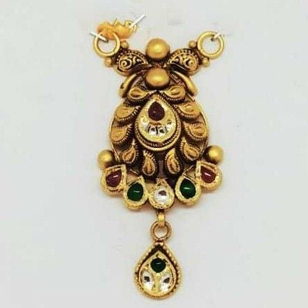 22 KT Gold Oxidised Designer Pendant