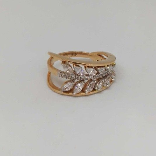 18 Kt Rose Gold Ladies Branded Ring