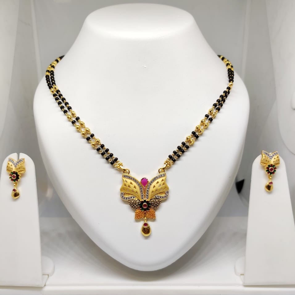 916 Gold Flower Design Mangalsutra JJ-M08
