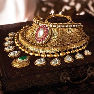 Aad Kundan Chokar Set 916 Bridal Set Rajputi Gold