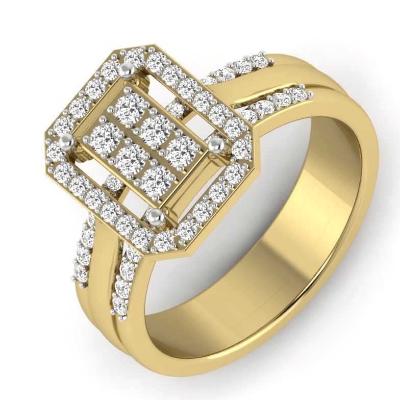18KT Yellow Gold Zoya Diamond Engagement Ring