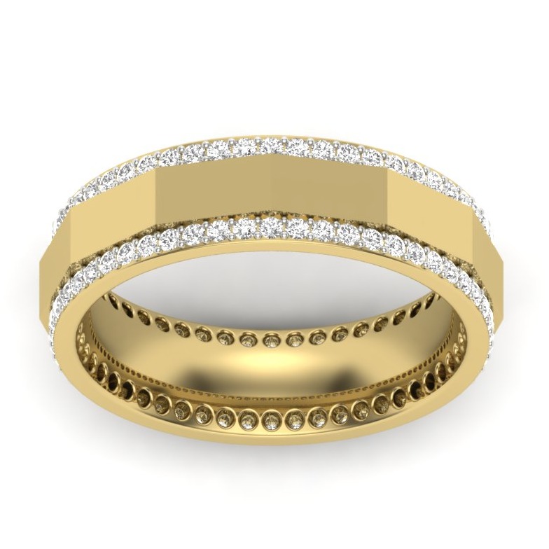 18KT Yellow Gold Azalea Natural Diamond Band