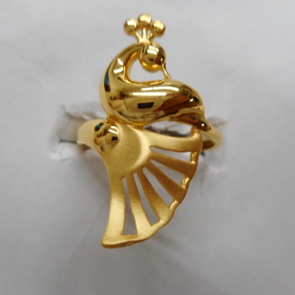 22 kt gold casting fancy ladis ring