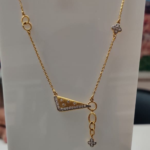 22kt gold casting fancy pendant-chain