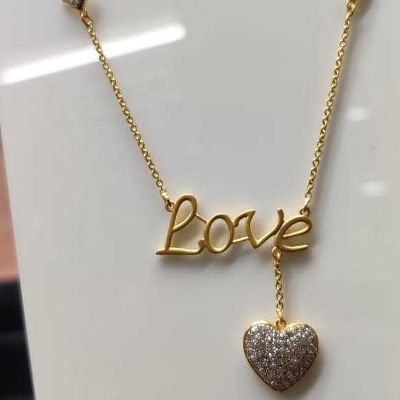 22kt gold casting fancy pendant-chain